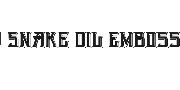 H74 Snake Oil Embossed Logo