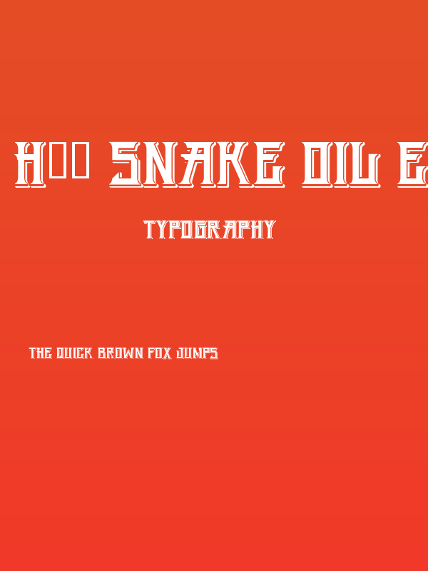 H74 Snake Oil Embossed Poster