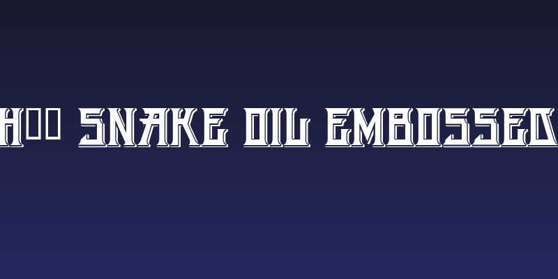 H74 Snake Oil Embossed Social Header