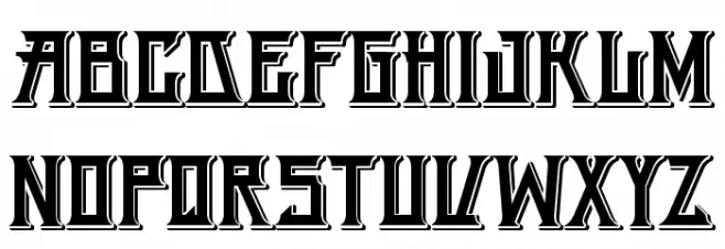 H74 Snake Oil Embossed Schriftart Kleinbuchstaben