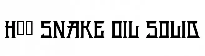 H74 Snake Oil Solid  baixar fontes gratis