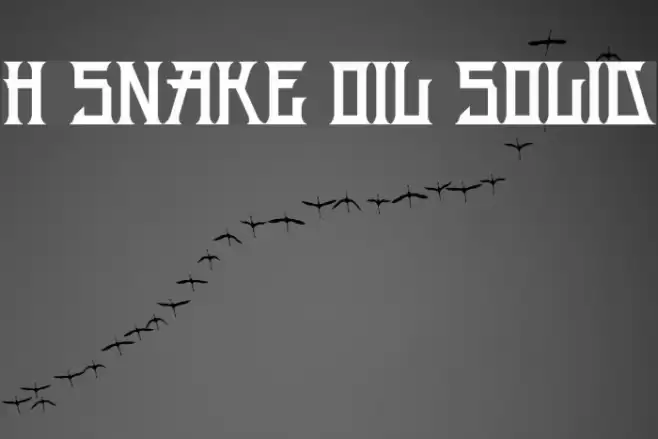 H74 Snake Oil Solid Font examples
