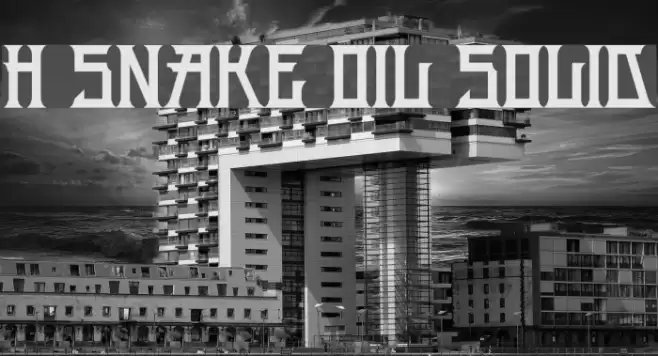 H74 Snake Oil Solid Font examples