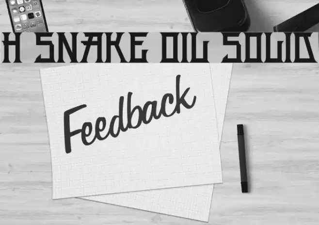 H74 Snake Oil Solid Font examples