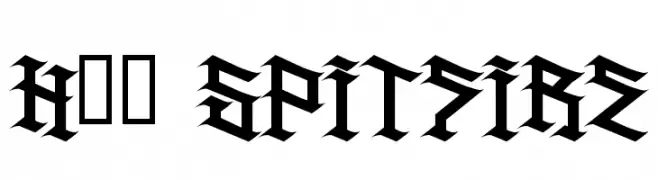 H74 Spitfire  Frei Schriftart Herunterladen