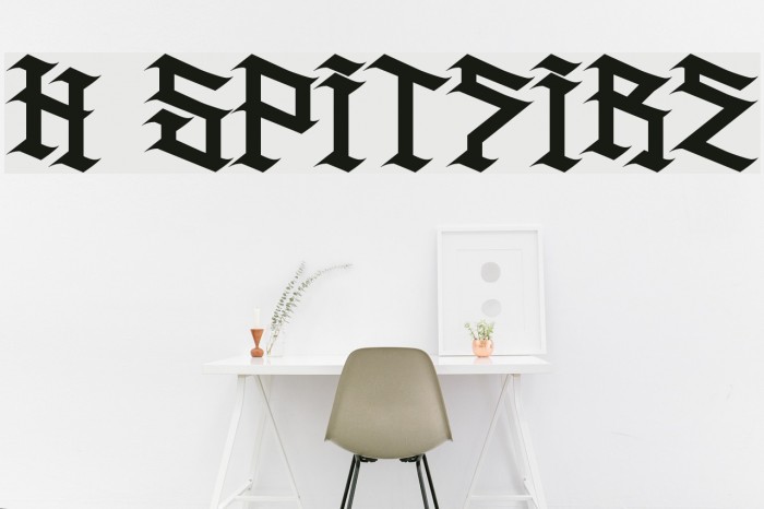 H74 Spitfire Font examples