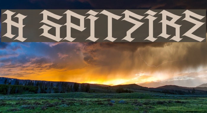 H74 Spitfire Font examples