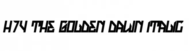 H74 The Golden Dawn Italic Polices