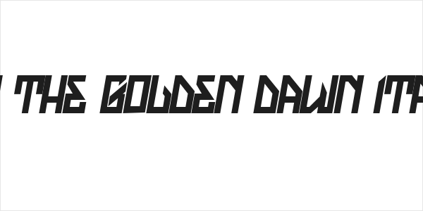 H74 The Golden Dawn Italic Logo