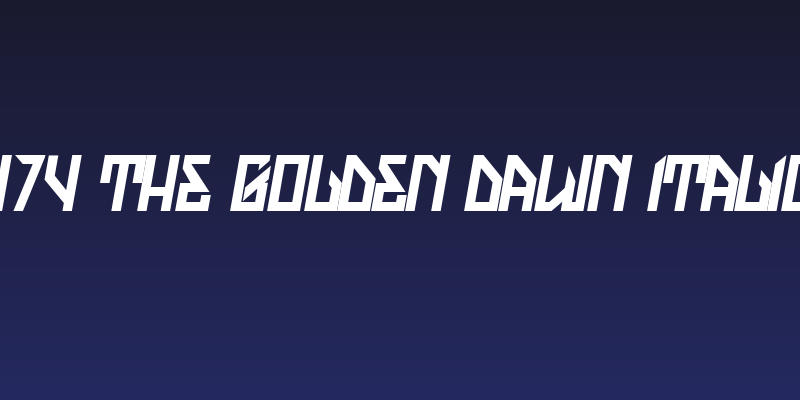 H74 The Golden Dawn Italic Social Header