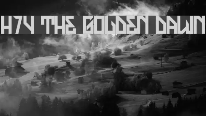 H74 The Golden Dawn Font examples