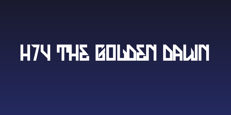 H74 The Golden Dawn Social Header