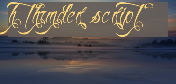 H74 Thunder Script Font examples