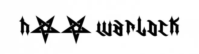 H74 Warlock  les polices de caractères gratuit tlcharger