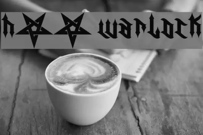 H74 Warlock Font examples