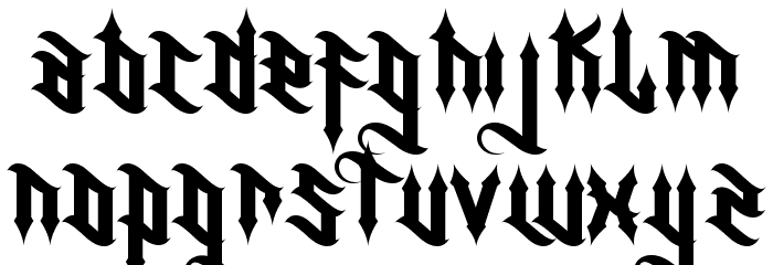 H74 Warlock Font LOWERCASE