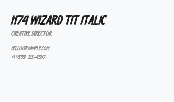 H74 Wizard Tit Italic Business Card