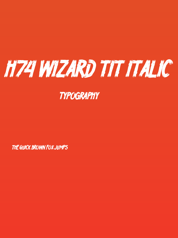 H74 Wizard Tit Italic Poster