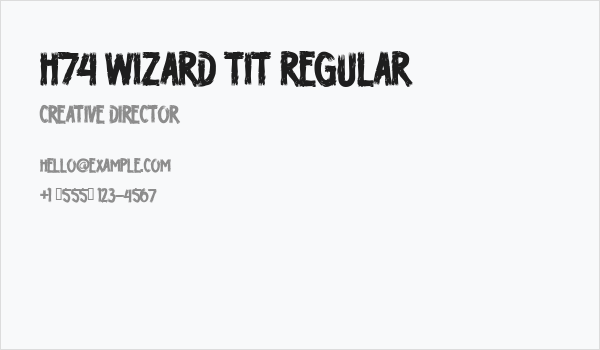H74 Wizard Tit Regular Business Card