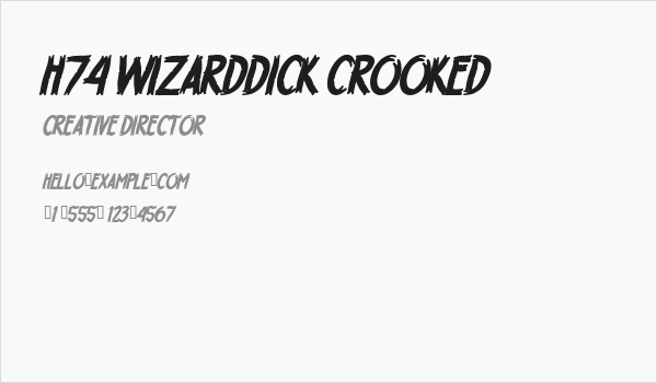 H74 WizardDick Crooked Business Card