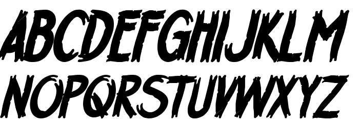 H74 WizardDick Crooked Font LOWERCASE