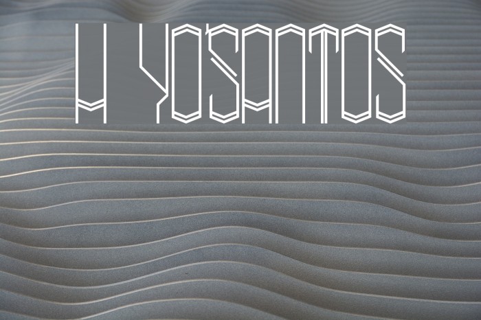 H74 Yo'Santos Font examples
