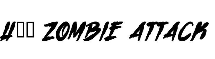 H74 Zombie Attack Font