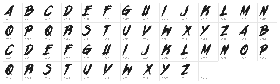 H74 Zombie Attack Character Map