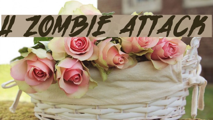 H74 Zombie Attack Font examples