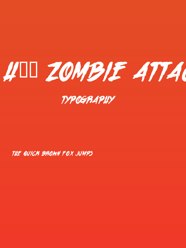 H74 Zombie Attack Poster