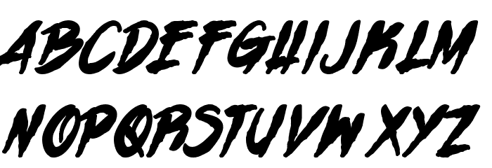 H74 Zombie Attack Font LOWERCASE