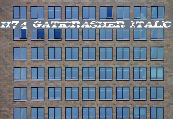 H74_Gatecrasher Italic Font examples