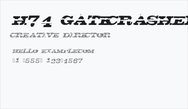 H74_Gatecrasher Italic Business Card