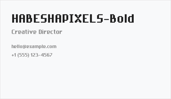 HABESHAPIXELS-Bold Business Card