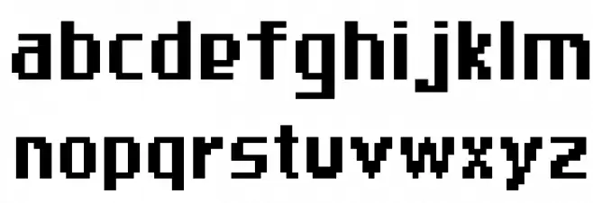 HABESHAPIXELS-Bold フォント 小文字
