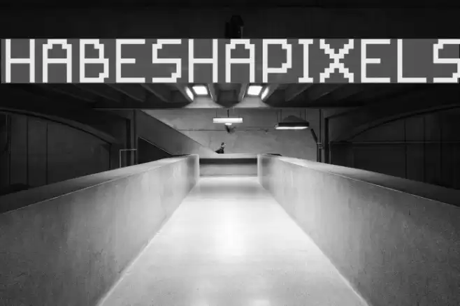 HABESHAPIXELS Font examples