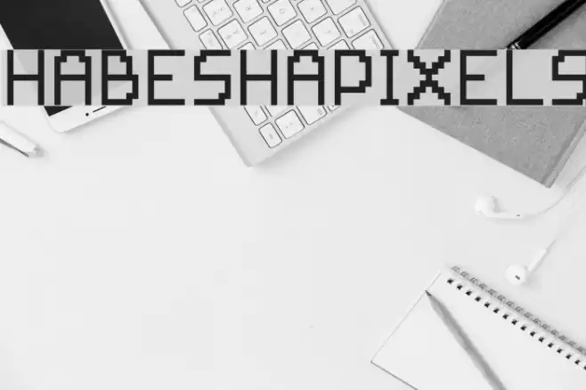 HABESHAPIXELS Font examples