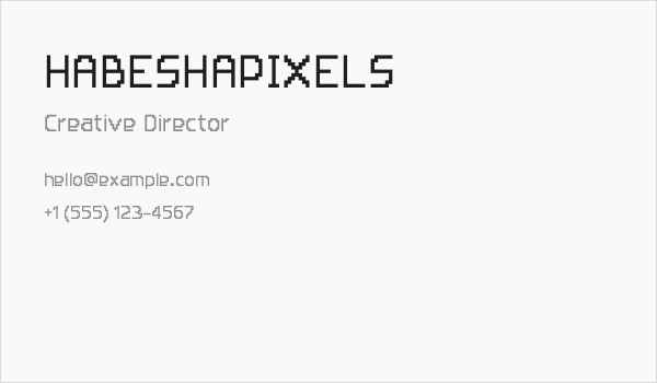 HABESHAPIXELS Business Card