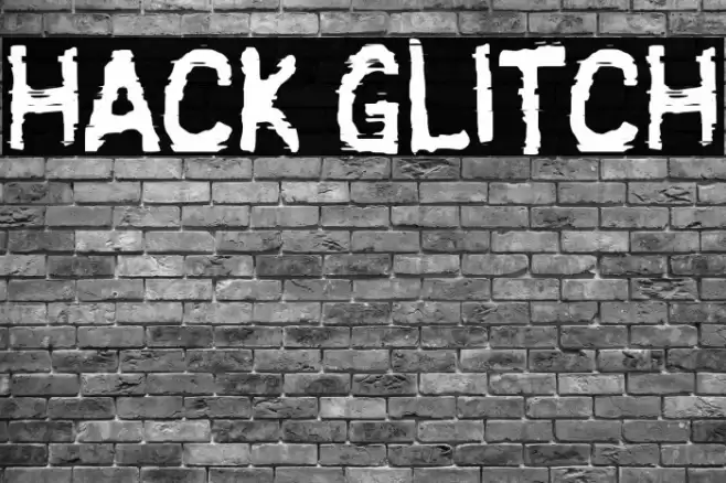 HACK GLITCH Font examples