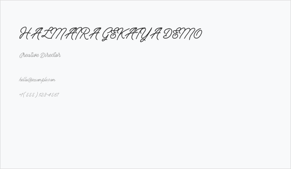 HALMAIRA GEKATYA DEMO Business Card