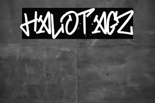 HALOTAGZ फ़ॉन्ट examples