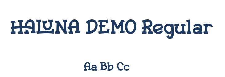 HALUNA DEMO Regular Font Preview