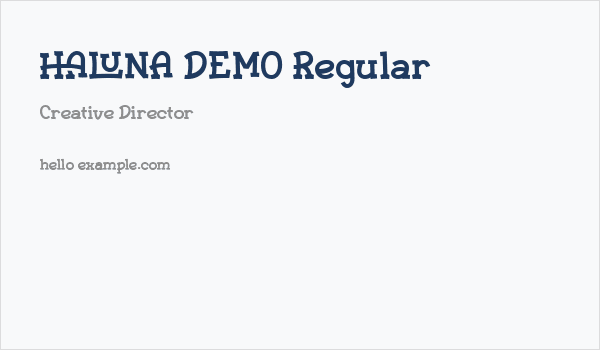 HALUNA DEMO Regular Business Card