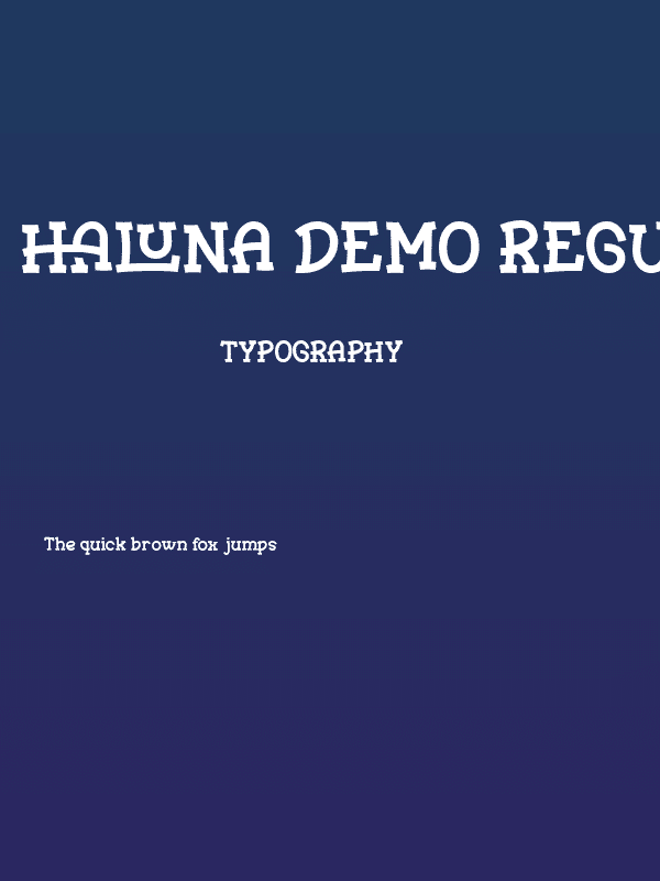 HALUNA DEMO Regular Poster