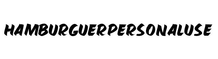 HAMBURGUER PERSONAL USE  font caratteri gratis