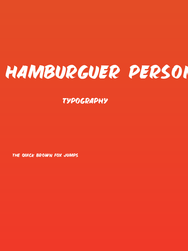HAMBURGUER PERSONAL USE Poster