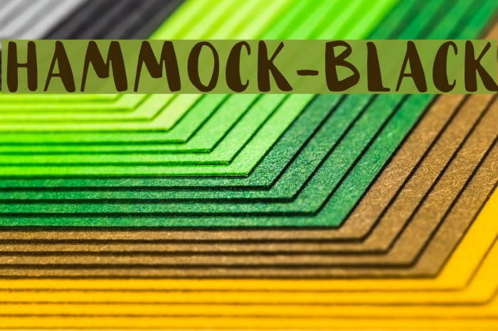 HAMMOCK-Black Font examples