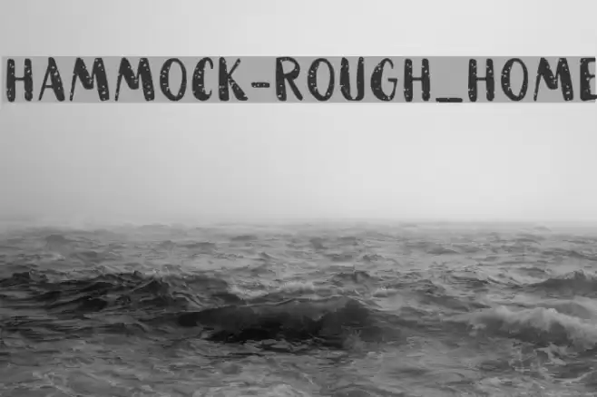 HAMMOCK-Rough_Home Font examples