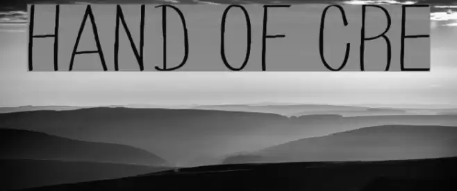 HAND OF CRE Font examples