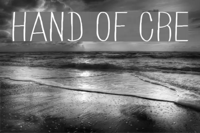 HAND OF CRE Font examples